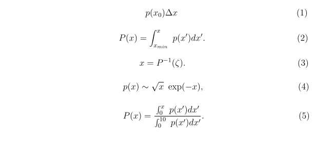 MB distribution equations